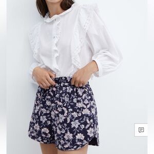 MANGO cotton quilted shorts